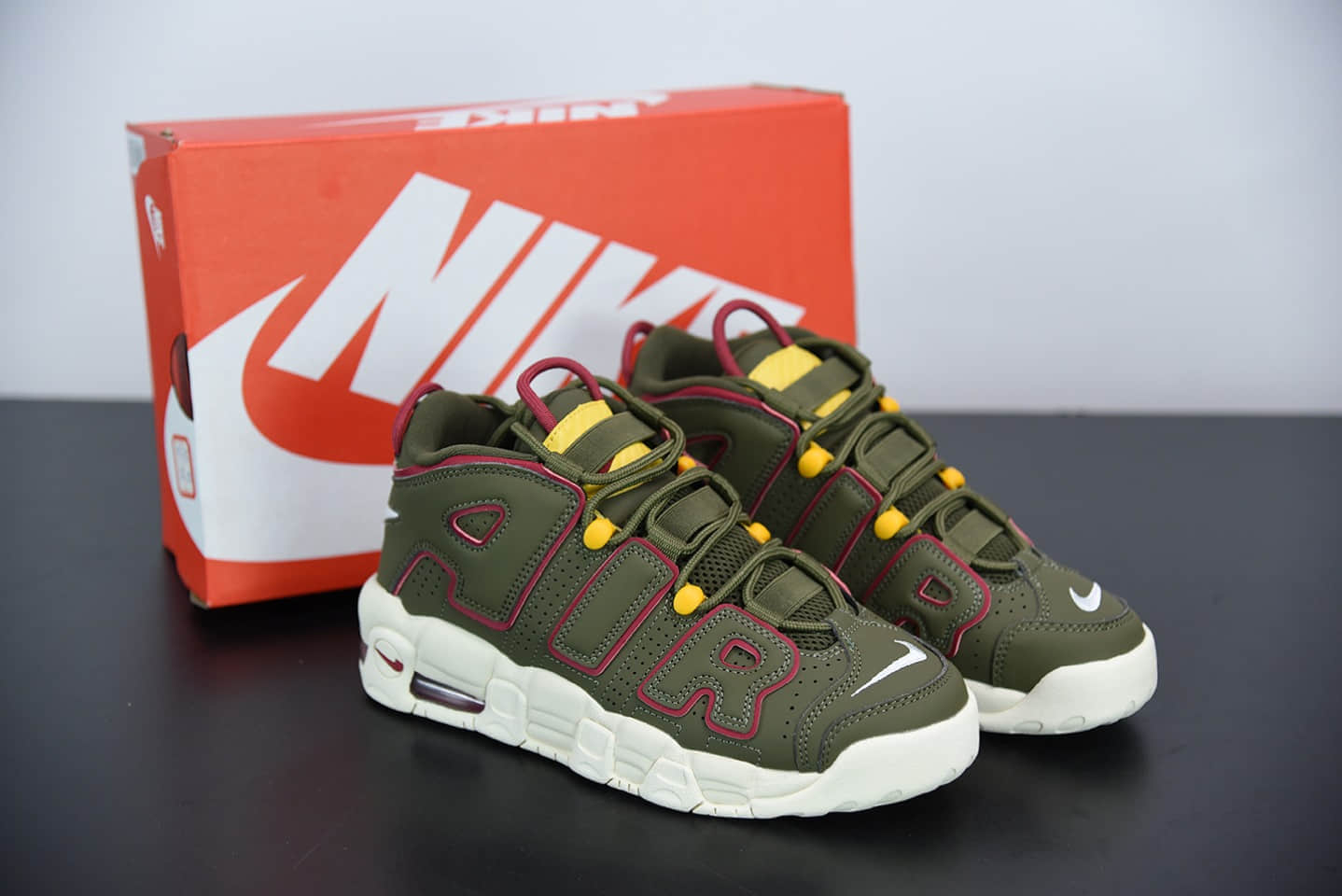 耐克Nike Air More Uptempo OG“大AIR”耐克皮蓬一代卡其色篮球鞋纯原版本 货号：DH0622-300
