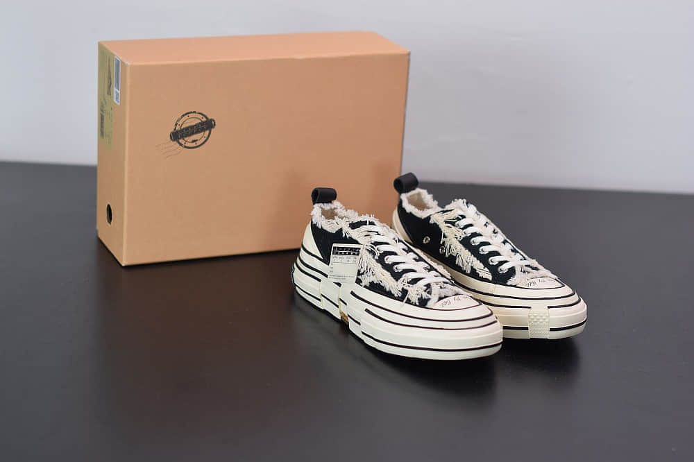 Xvessel G.O.P Low Navy低帮黑色吴建豪乞丐鞋纯原版本 货号：S19X001B