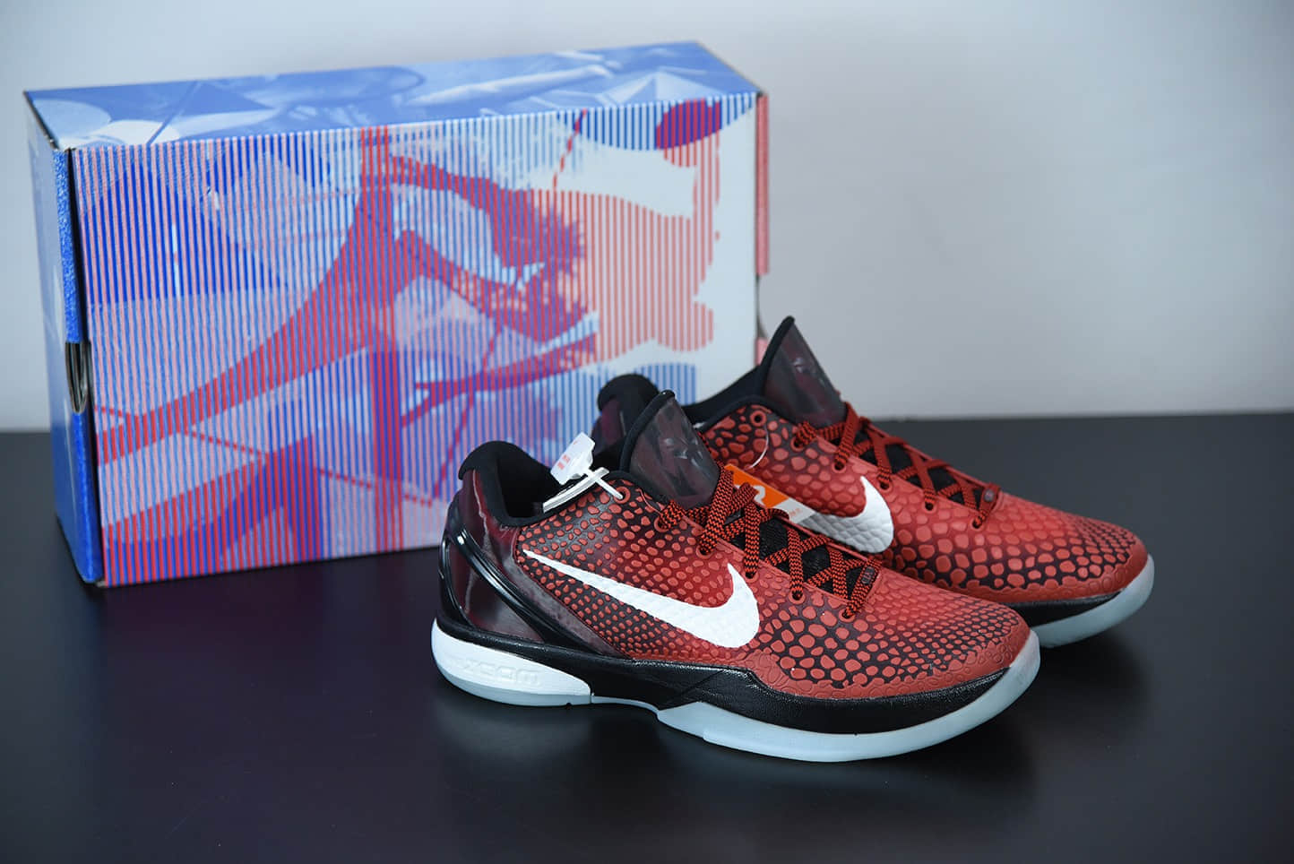 科比Nike Kobe VI Protro 6 红黑白全明星男子实战篮球鞋纯原版本 货号:448693-600