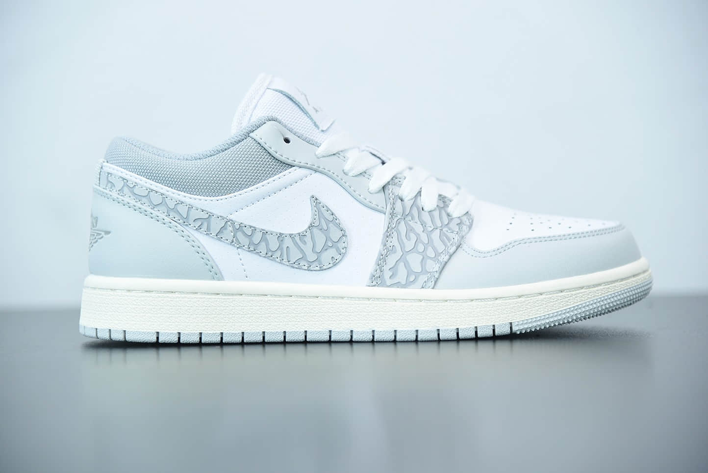 乔丹Air Jordan 1 Low PRM“Elephant Print”灰白大象低帮文化休闲板鞋纯原版本 货号:DH4269-100