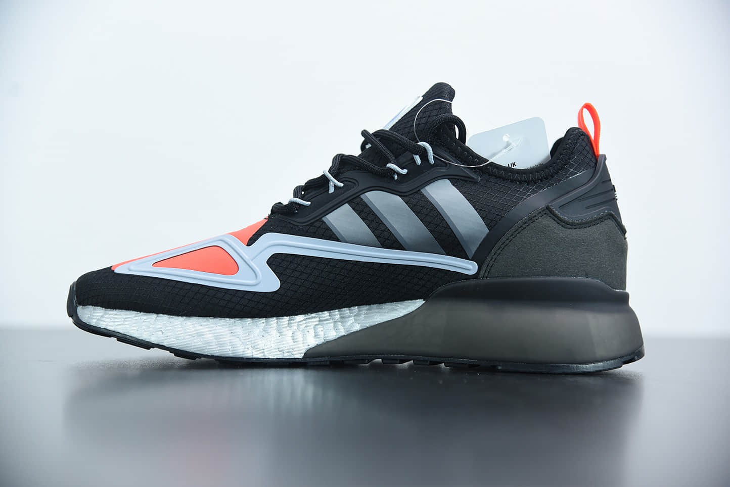 阿迪达斯Originals ZX 2K Boost 联名款黑白橙易烊千玺同款爆米花休闲鞋纯原版本 货号:FY5724