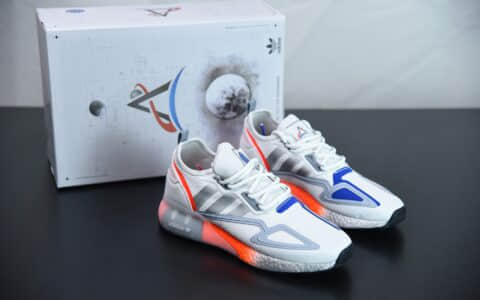阿迪达斯Adidas Originals ZX 2K Boost易烊千玺同款蓝橙 Nasa联名全新爆米花缓震休闲运动跑鞋纯原版本 货号：FX5725