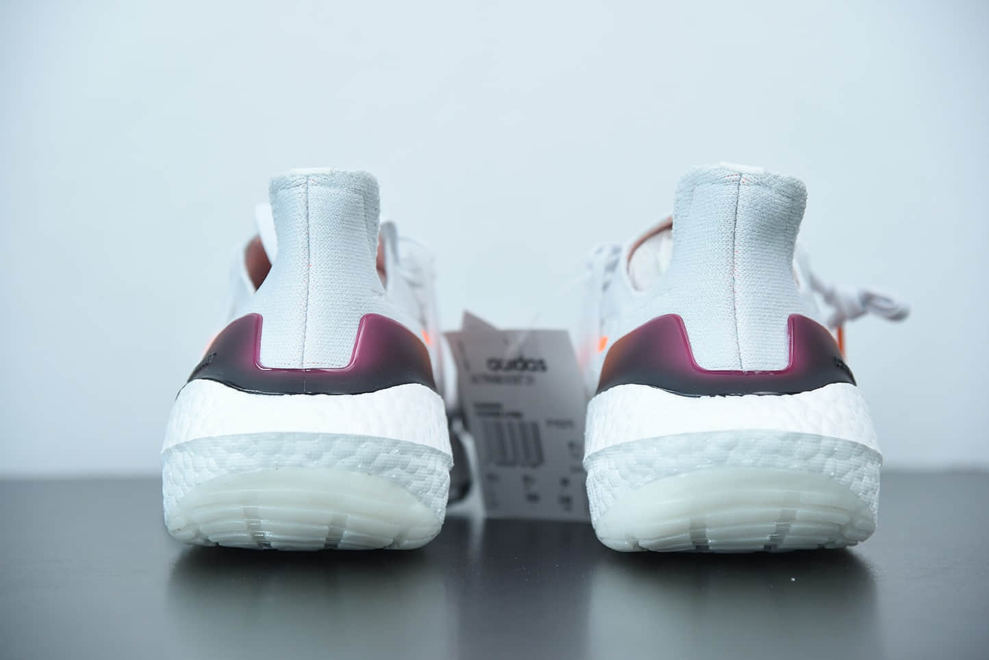 阿迪达斯 Adidas ultra boost 2021系列白橙配色袜套式针织鞋面休闲运动慢跑鞋纯原版本 货号：FY0375