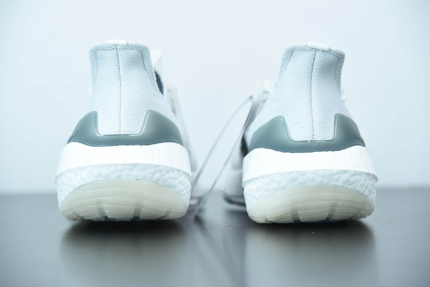 阿迪达斯 Adidas ultra boost 2021系列白灰配色袜套式针织鞋面休闲运动慢跑鞋纯原版本 货号：FY0383