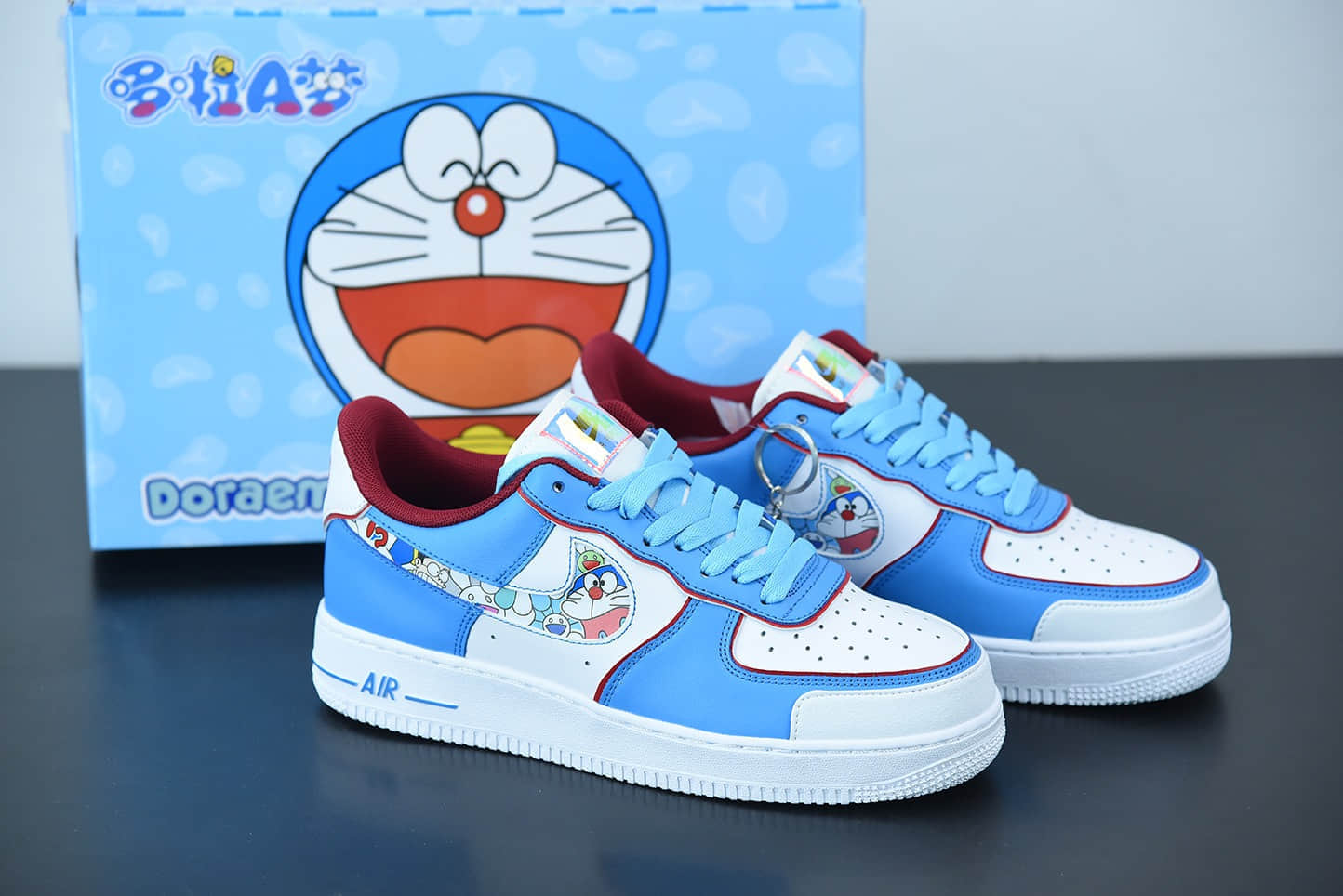 耐克Doraemon x Nike Air Force 1哆啦A梦联名空军一号低帮运动休闲板鞋纯原版本 货号：BQ8988-106