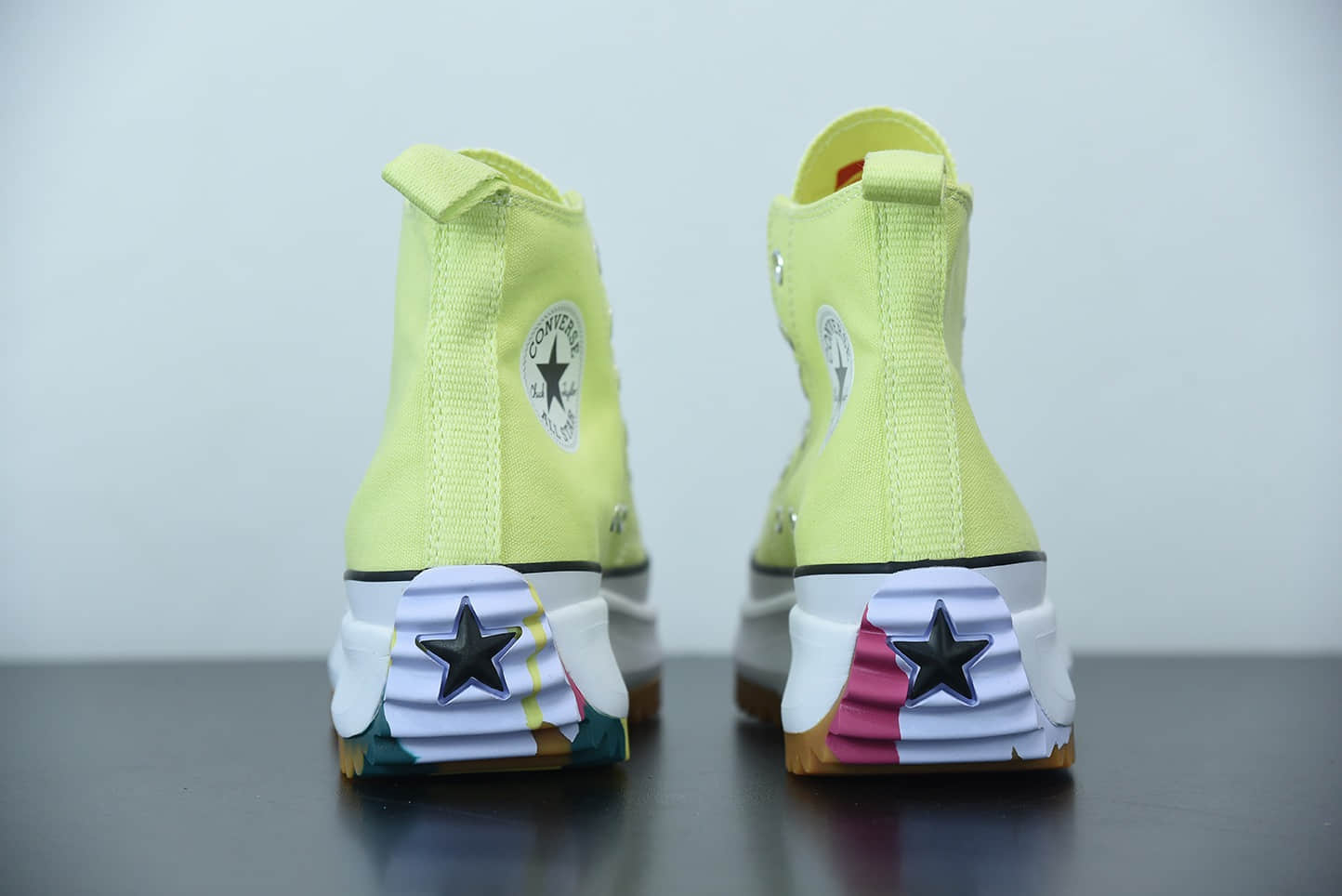 匡威Converse Run Star x JW Anderson 联名黄色松糕厚底高帮帆布鞋纯原版本 货号：571112C