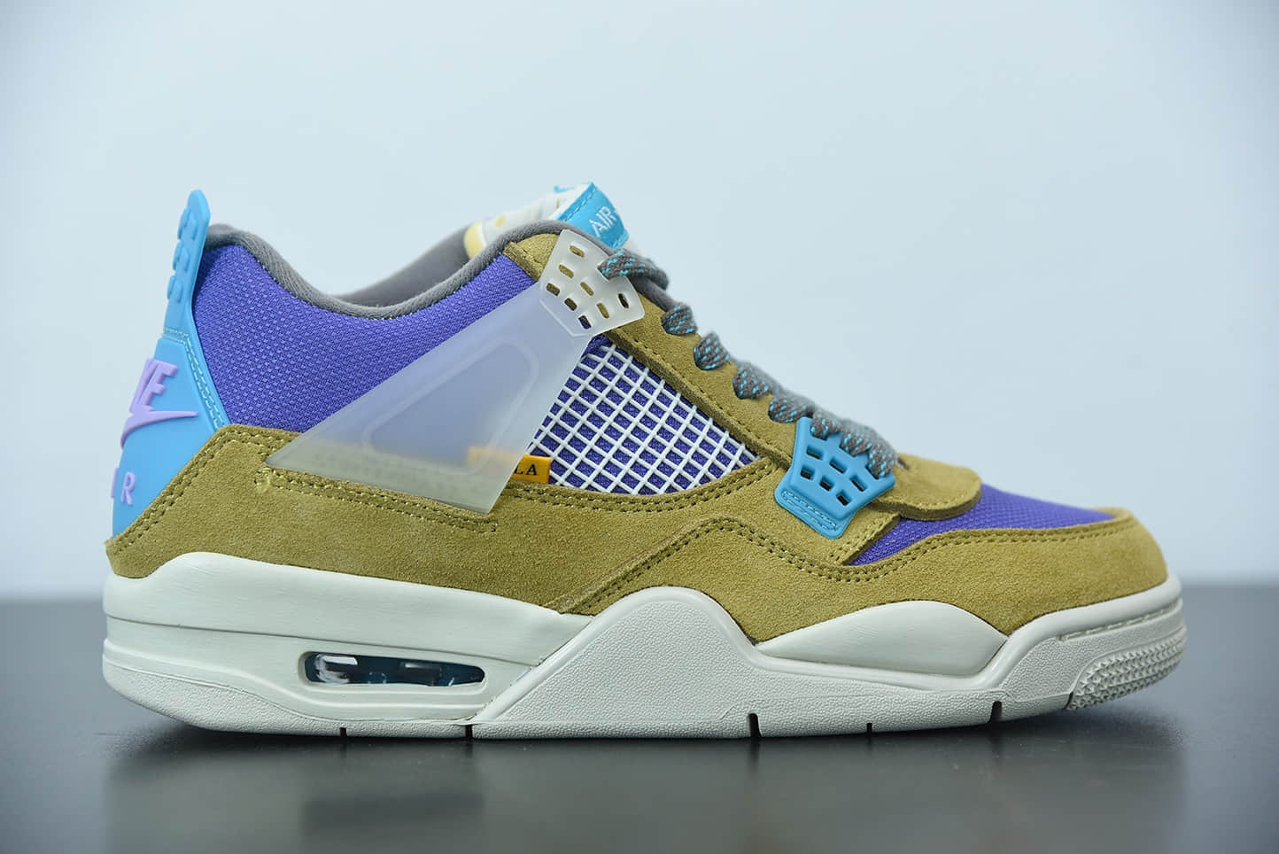 乔丹Union x Air Jordan 4 “Desert Moss”乔丹4代沙漠苔藓中帮篮球鞋纯原版本 货号： DJ5718-300