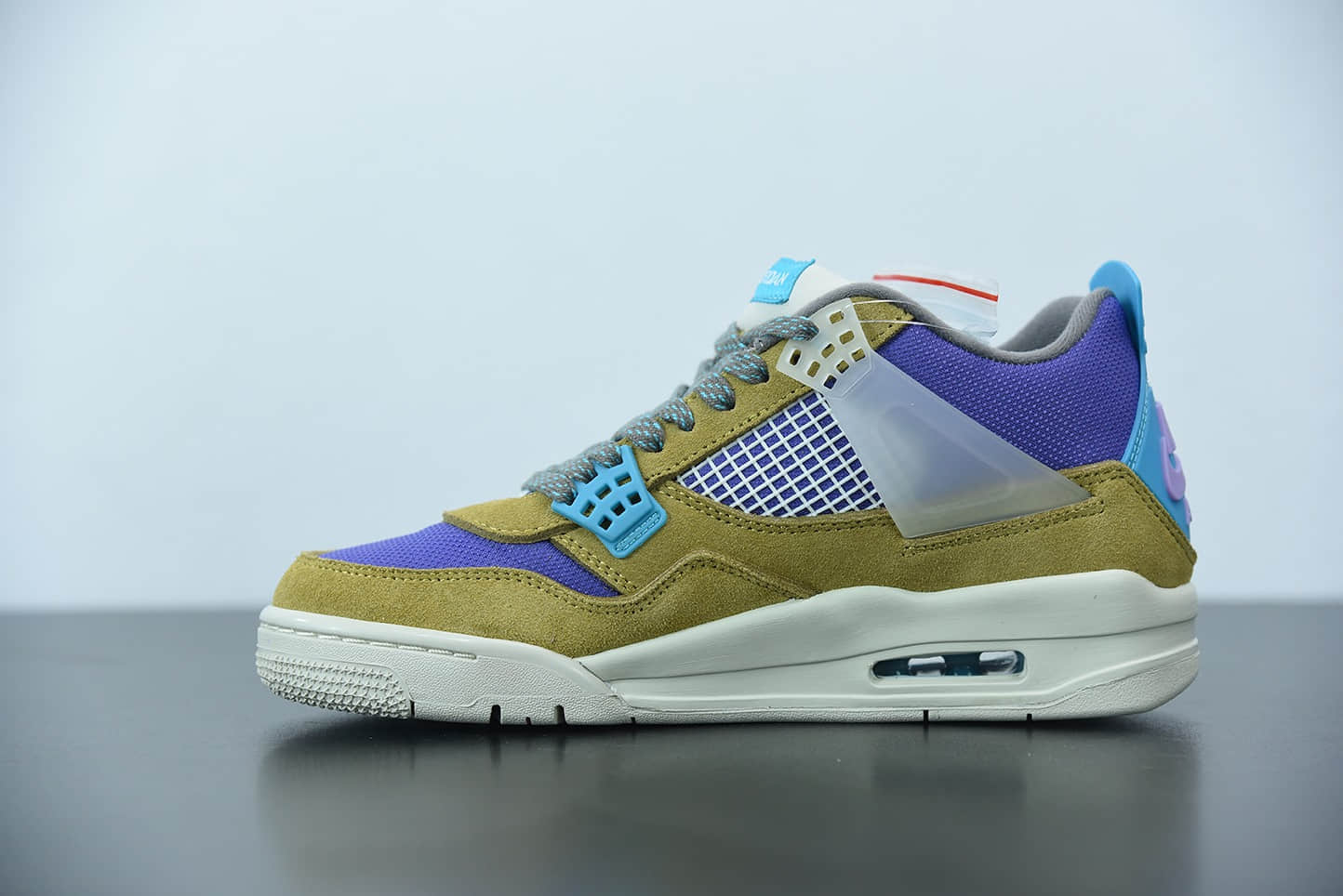 乔丹Union x Air Jordan 4 “Desert Moss”乔丹4代沙漠苔藓中帮篮球鞋纯原版本 货号： DJ5718-300