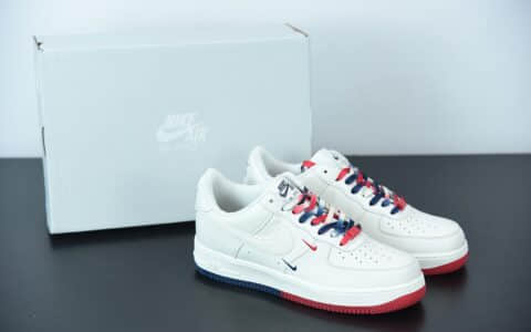 耐克 Nike Air Force 1 Low ’07 米红蓝‘’洛杉矶快船‘’城市限定低帮空军一号休闲板鞋纯原版本 货号：CT1989-102