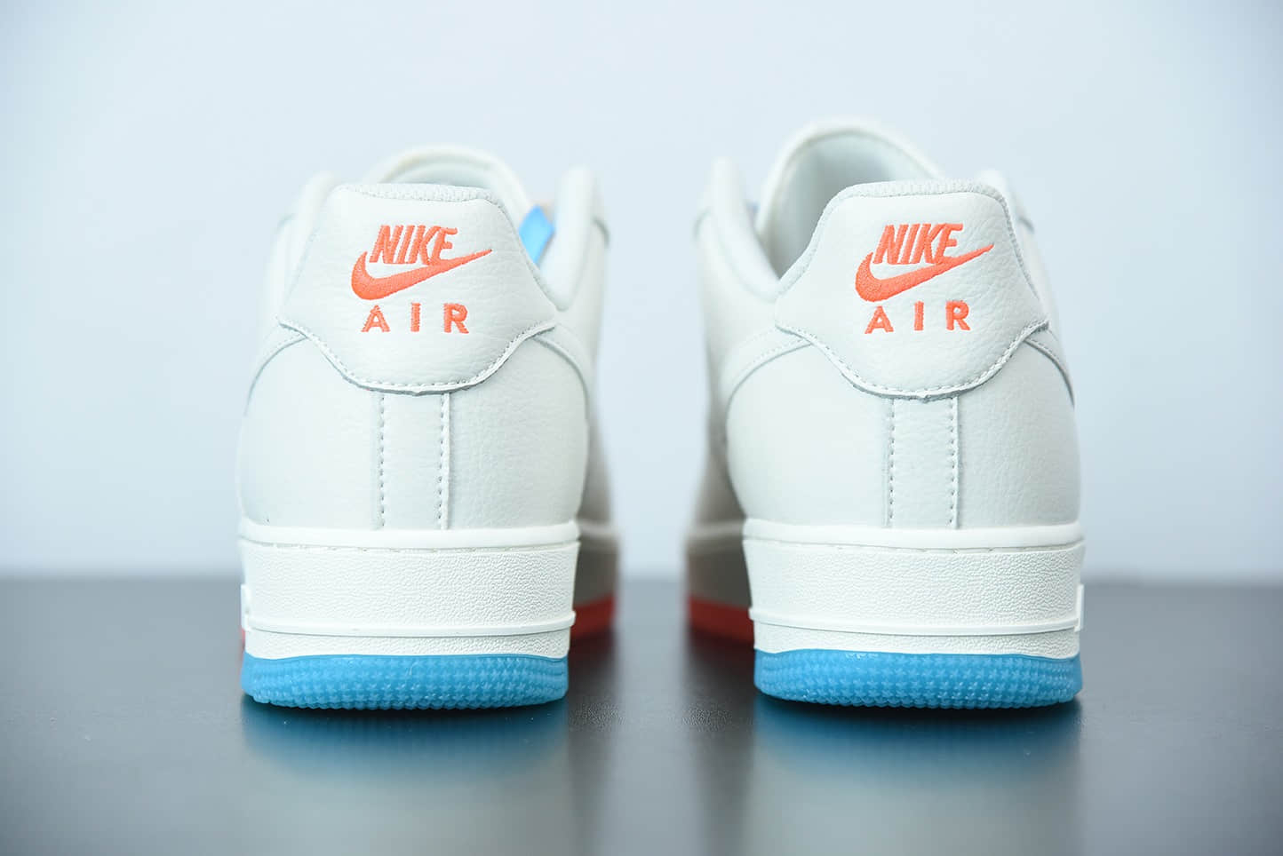 耐克 Nike Air Force 1 白橙蓝双钩空军一号低帮运动休闲板鞋纯原版本 货号:CT1989-103