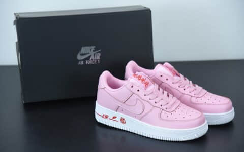 耐克Nike Air Force 1´07PinkRed Rose粉色粉玫瑰空军一号经典低帮百搭休闲运动板鞋纯原版本 货号：CU6312-600