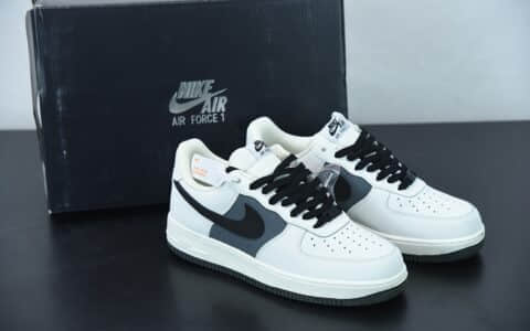 耐克 Nike Air Force 1 Low ’07 “米白碳灰拼接”低帮空军一号休闲板鞋纯原版本 货号：CL2026-113