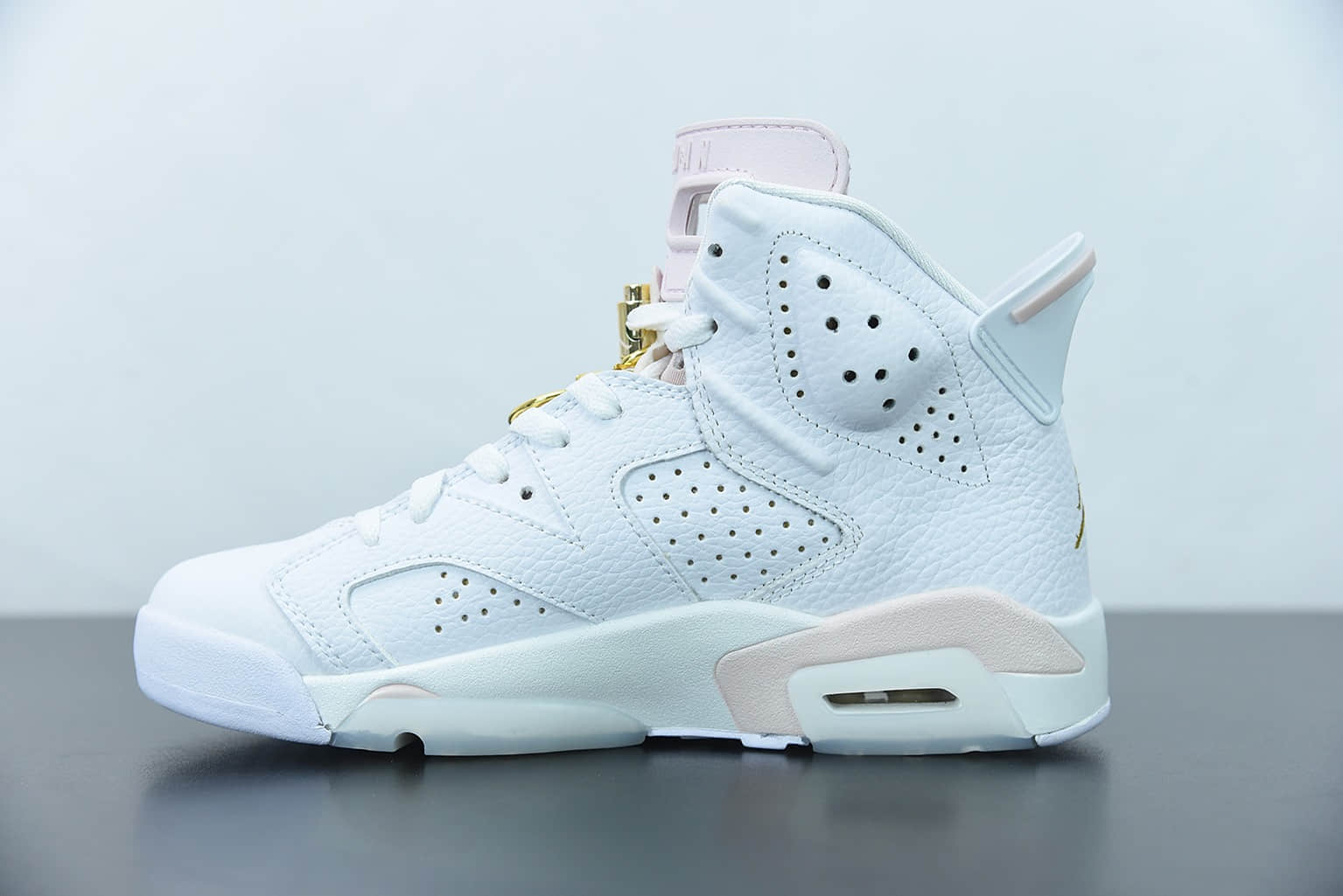 乔丹Air Jordan AJ6 WMNS “Gold Hoops”金粉高帮篮球鞋纯原版本 货号:DH9696-100