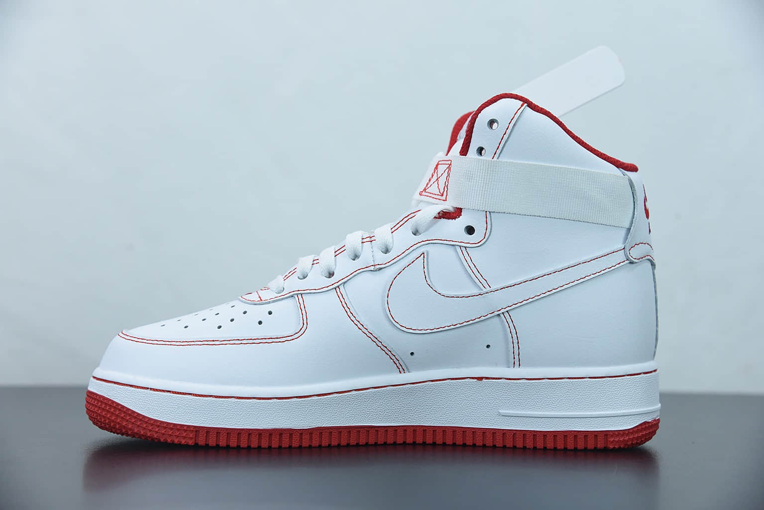 耐克 Nike Air Force 1 High '07 空军一号白红高帮休闲板鞋纯原版本 货号:CV1753-100