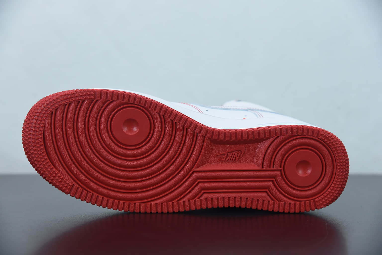 耐克 Nike Air Force 1 High '07 空军一号白红高帮休闲板鞋纯原版本 货号:CV1753-100