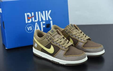 耐克 Nike Undefeated x NK Dunk Low Inside Out 五道杠棕黄不败联名低帮运动休闲板鞋纯原版本 货号：DH3061-200