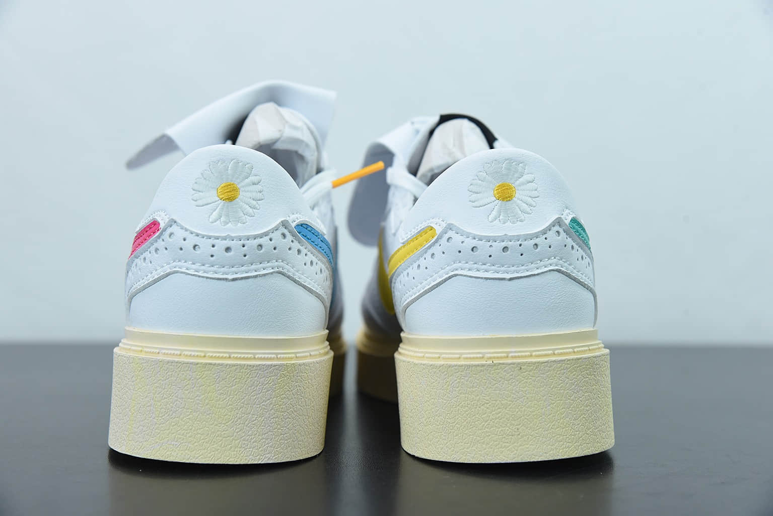 耐克Nike PEACEMINUSONE x Nk Kwondo 权志龙3.0全白四色钩小雏菊联名板鞋纯原版本 货号:DH2482-101