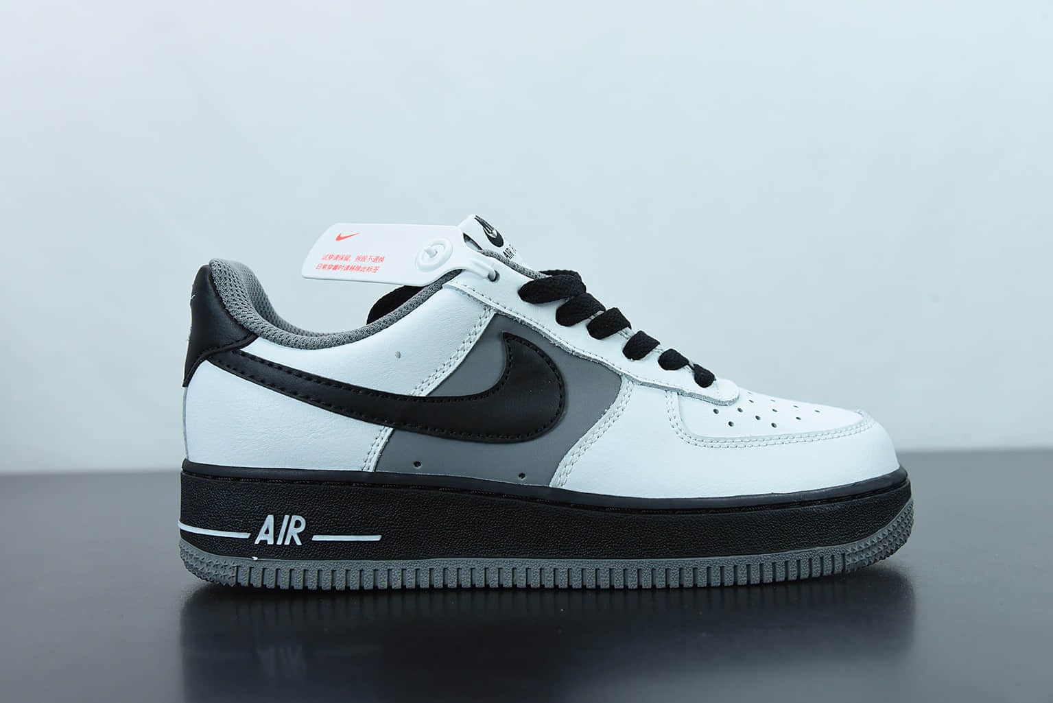 耐克 Nike Air Force 1 Low 黑白灰拼接空军一号低帮百搭休闲运动板鞋纯原版本 货号:553689-609