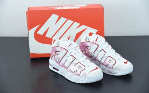 耐克 Nike Air More Uptempo’96 GSWhiteCherry blossoms皮蓬一代“白粉樱花花瓣文化篮球鞋纯原版本 货号：DJ5988-100
