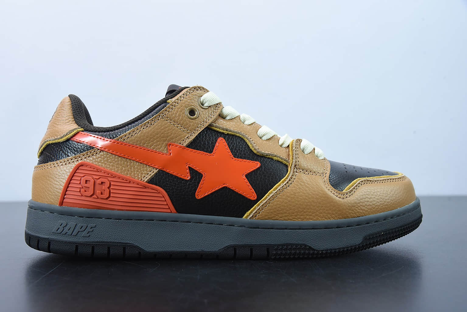 Human Made Bape Sta Sk8 To Nigo 潮流教父Nigo品牌黑棕色猿人头经典滑板百搭休闲运动板鞋纯原版本 货号： 1G70191034