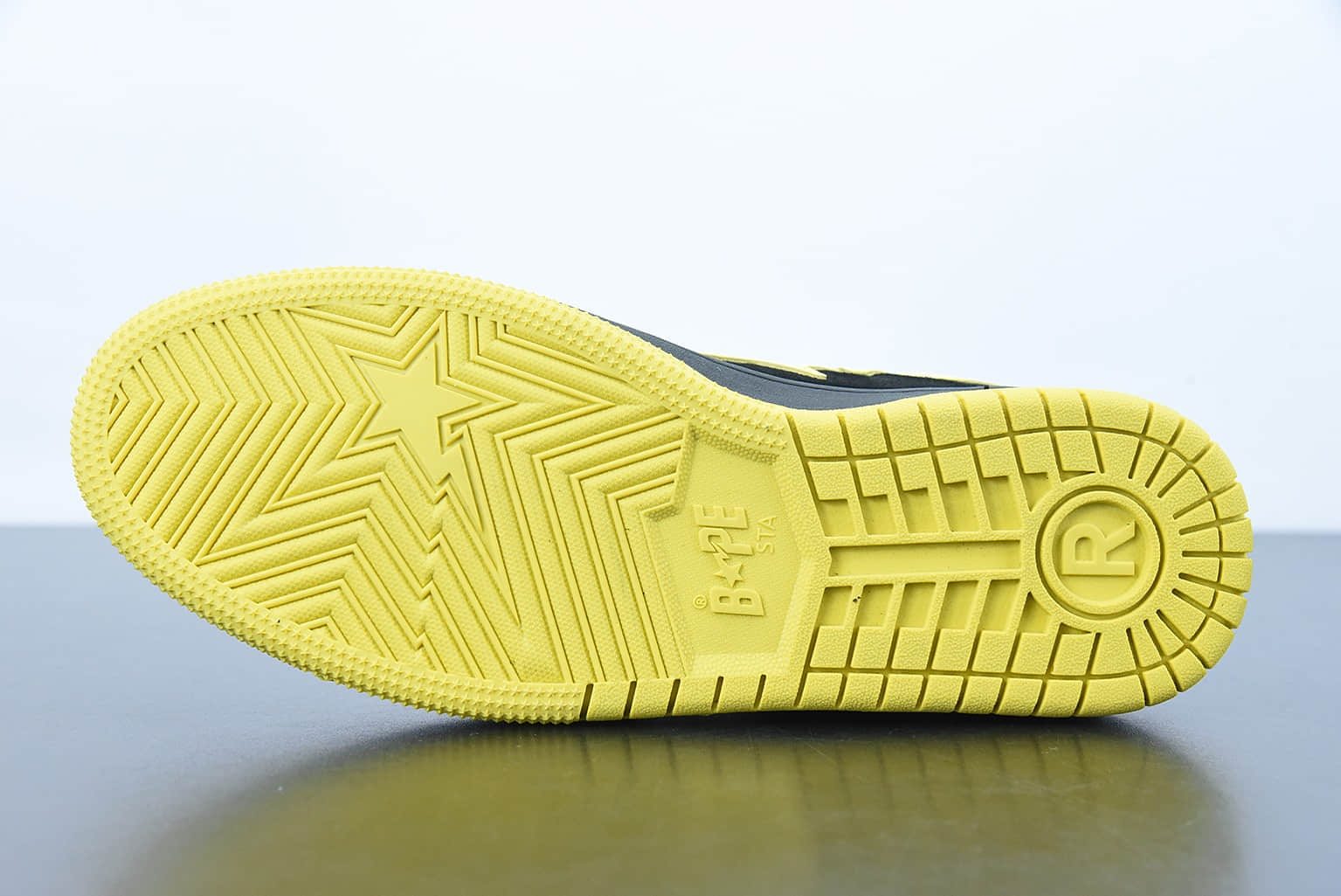 Human Made Bape Sta Sk8 To Nigo 潮流教父Nigo品牌黑黄色猿人头经典滑板百搭休闲运动板鞋纯原版本 货号：1G801009I