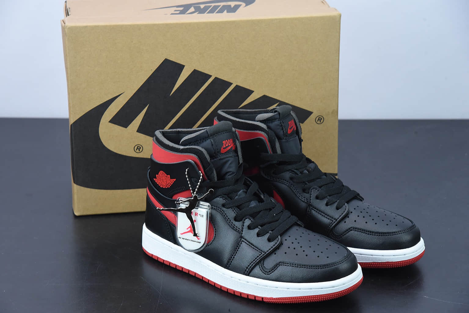 乔丹Air Jordan 1 Zoom CMFT “Bred”黑红高帮经典复古文化休闲运动篮球鞋纯原版本 货号：CT0979-006
