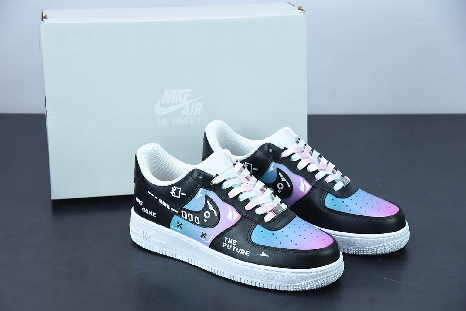 耐克 Nike AF 1'07 Low 赛博朋克黑武士电玩像素空军一号低帮休闲运动板鞋纯原版本 货号:CW2288-111