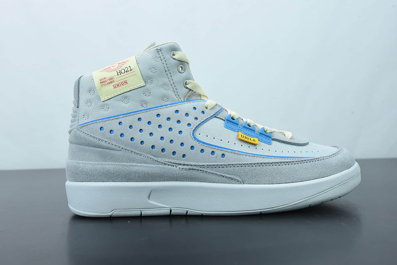 乔丹 Air Jordan Union LA x Air Jordan 2 GreyFog 高帮联名灰蓝篮球鞋纯原版本 货号：DN3802-001