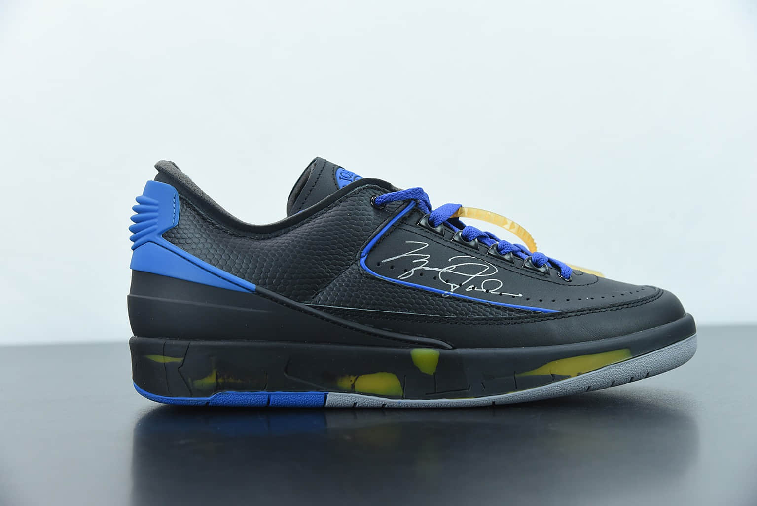 乔丹Air Jordan Off White x Air Jordan 2 Low SP AJ2 乔2黑蓝配色联名款篮球鞋纯原版本 货号:DJ4375-004