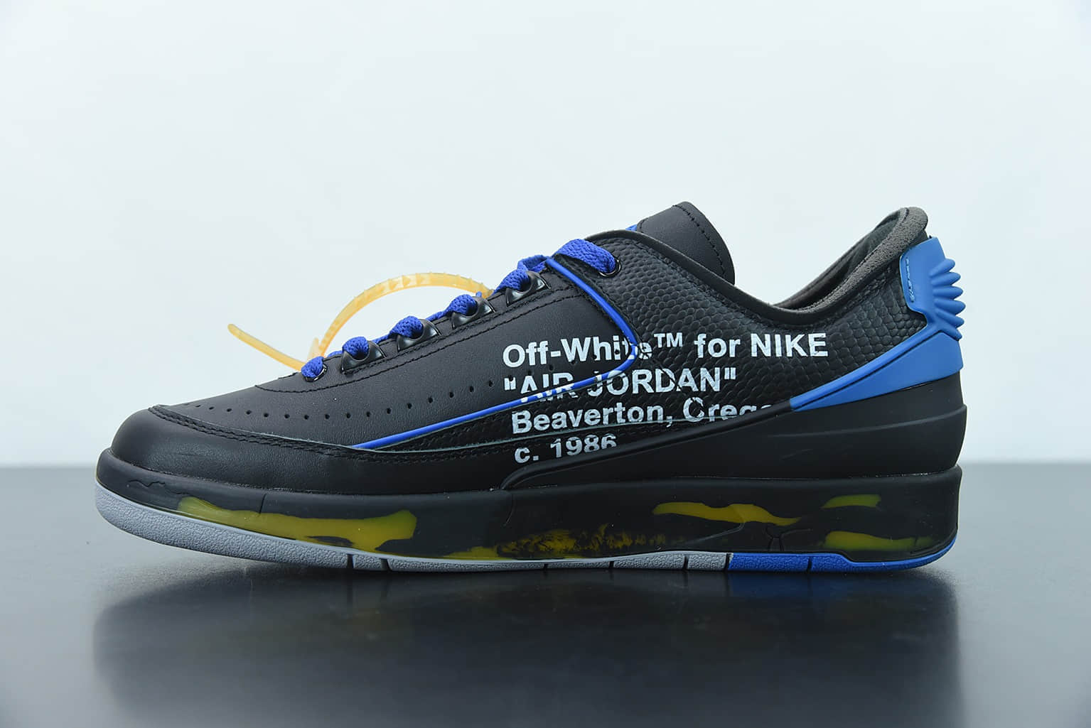 乔丹Air Jordan Off White x Air Jordan 2 Low SP AJ2 乔2黑蓝配色联名款篮球鞋纯原版本 货号:DJ4375-004