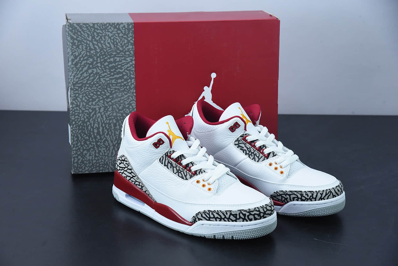 乔丹Air Jordan 3 Retro Cardinal  AJ3白孔雀篮球鞋纯原版本 货号：CT8532-126
