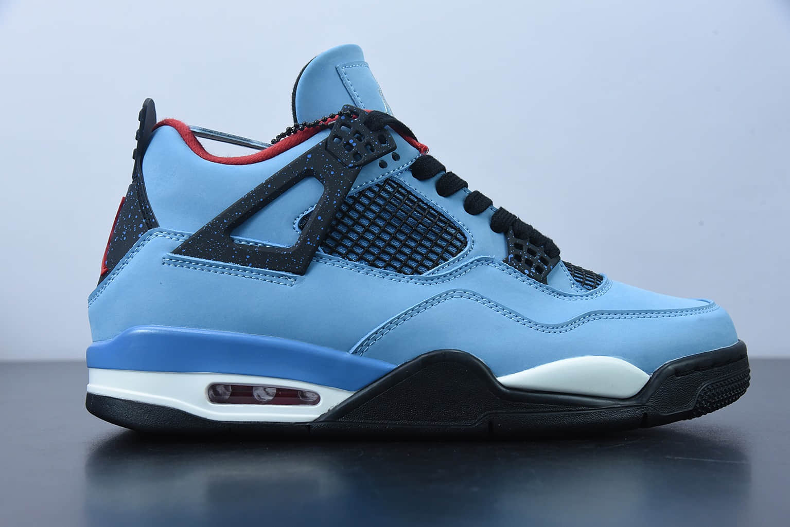 乔丹Travis Scott x Air Jordan 4 Retro 蓝麂皮AJ4联名款篮球鞋纯原版本 货号：308497-406