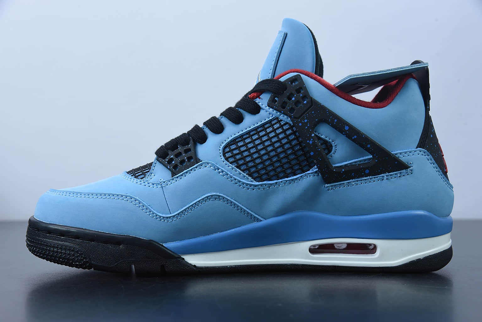 乔丹Travis Scott x Air Jordan 4 Retro 蓝麂皮AJ4联名款篮球鞋纯原版本 货号：308497-406