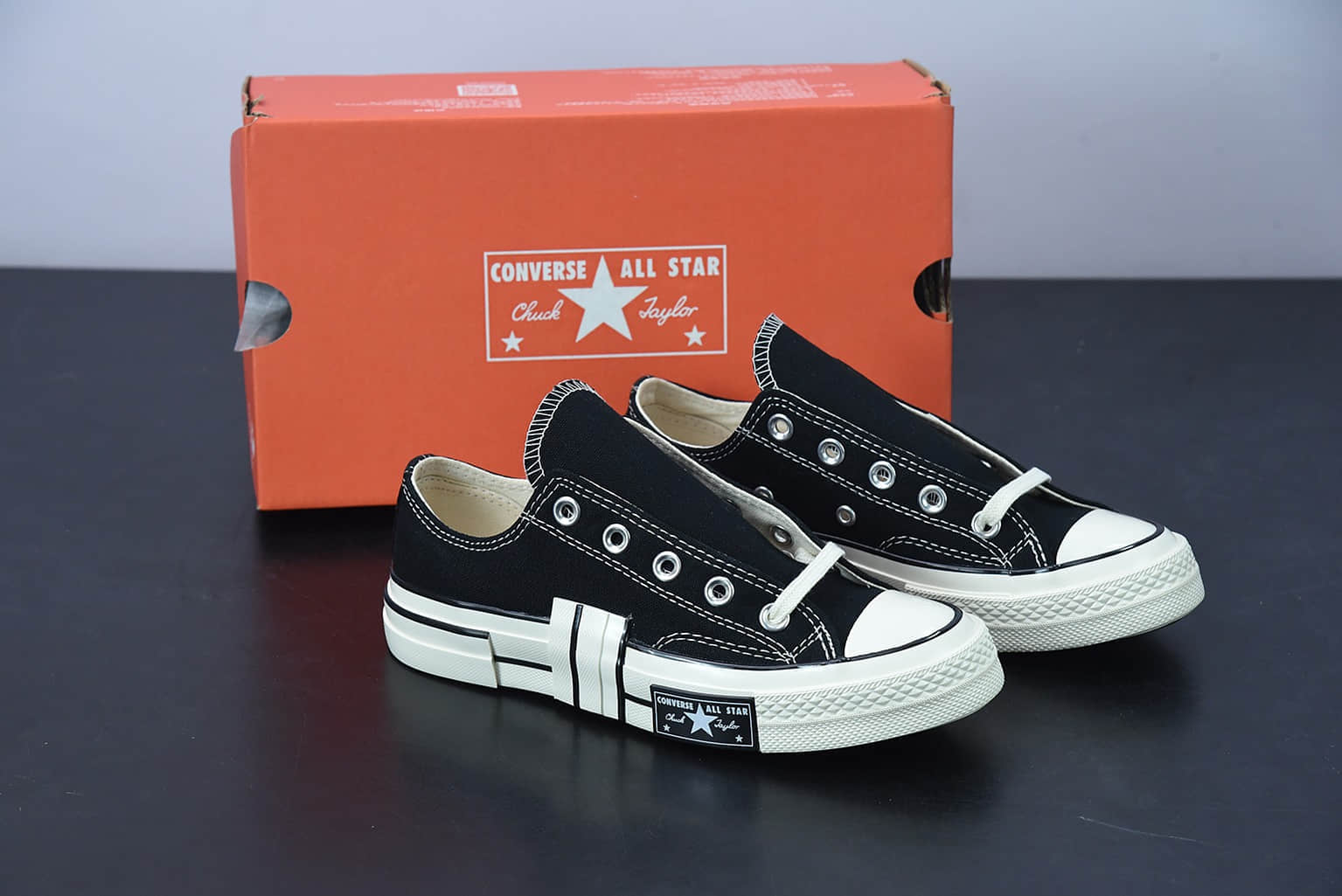 匡威 Converse 1970s x Rubber Patchwork 最新橡胶解构系列黑色低帮板鞋纯原版本 货号:AO2115C