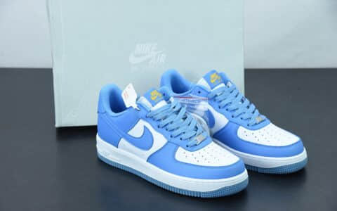 耐克Nike Air Force 1 Low 07 “ Coast”北卡蓝 空军一号低帮百搭休闲运动板鞋纯原版本 货号：CT1989-441