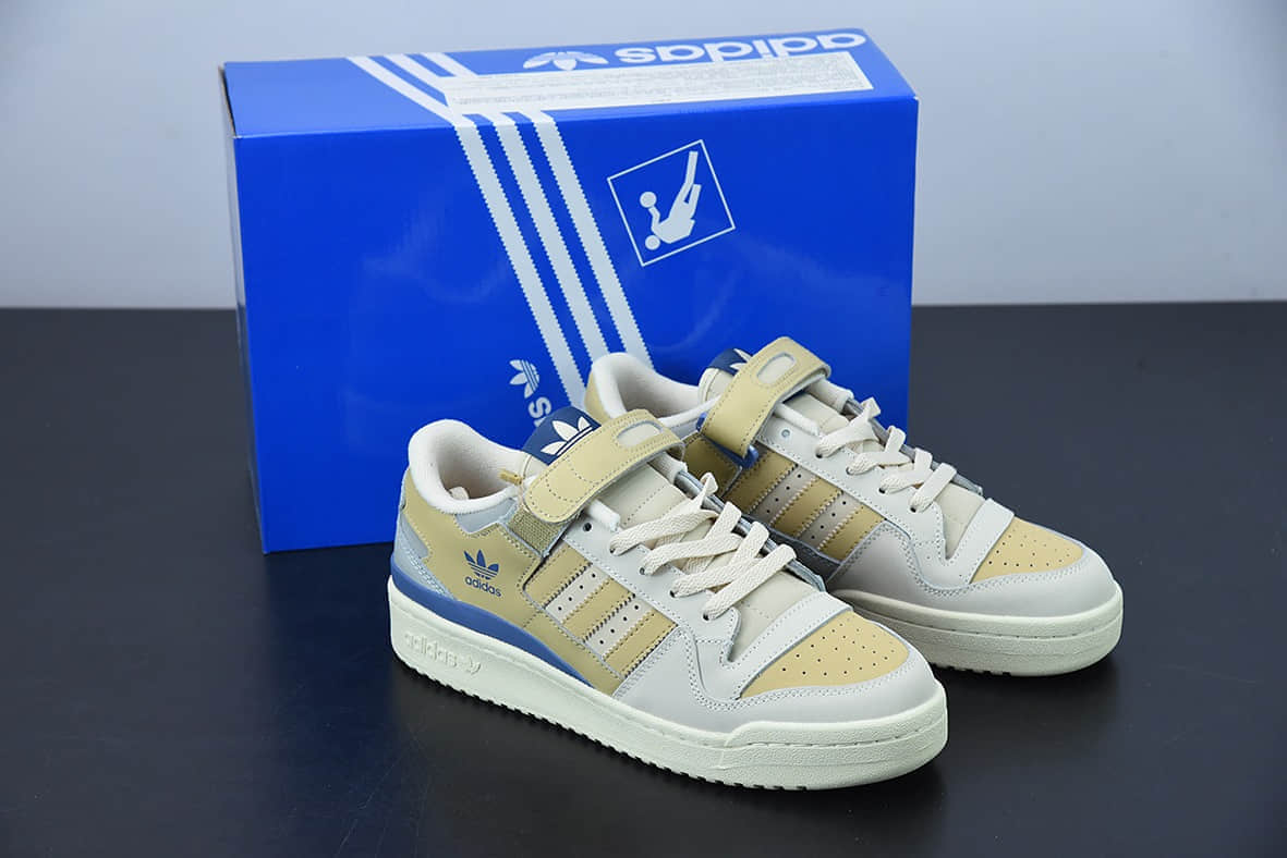 阿迪达斯Adidas Originals Forum 84 Low 混泥土灰黄低帮百搭潮流休闲运动板鞋纯原版本 货号：GX4575