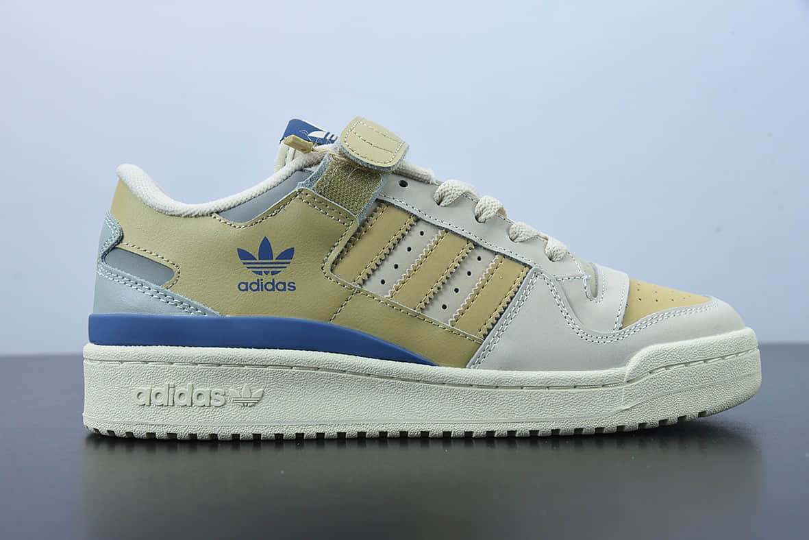 阿迪达斯Adidas Originals Forum 84 Low 混泥土灰黄低帮百搭潮流休闲运动板鞋纯原版本 货号：GX4575