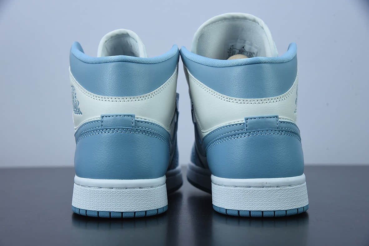 乔丹 Air Jordan 1 Mid UNC AJ1北卡蓝白蓝中帮女子篮球鞋纯原版本 货号：BQ6472-141