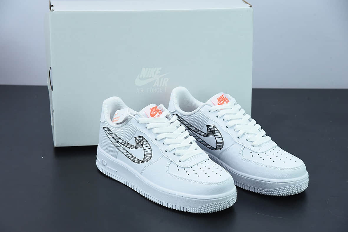 耐克 Nike Air Force 1素描3D空军一号低帮休闲板鞋纯原版本 货号:DR0149-100