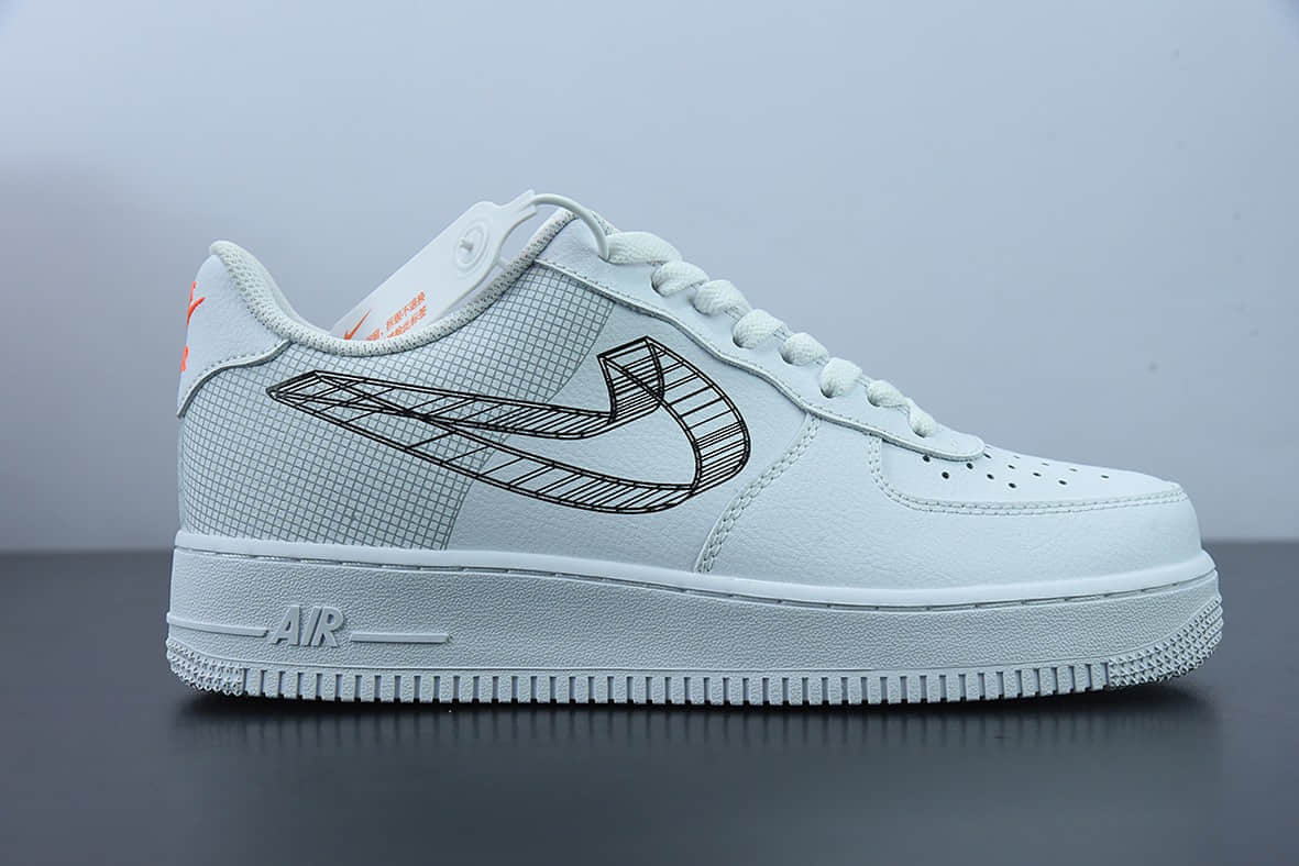 耐克 Nike Air Force 1素描3D空军一号低帮休闲板鞋纯原版本 货号:DR0149-100