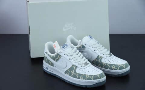 耐克 Nike Air Force 1’07 Low MLB 洋基队联名皮革白浅蓝牛仔NY印花满天星配色低帮休闲板鞋纯原版本 货号：315122-442
