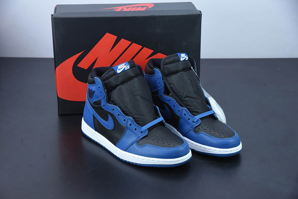 乔丹Air Jordan Retro High OG  Dark Marina Blue  AJ1黑蓝高帮篮球鞋纯原版本  货号：555088-404