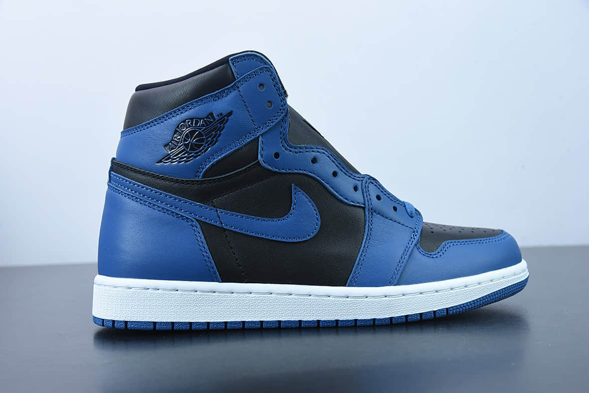 乔丹Air Jordan Retro High OG  Dark Marina Blue  AJ1黑蓝高帮篮球鞋纯原版本  货号：555088-404