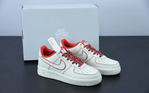 耐克 Nike Air Force 1 ’07 LowSailPhantom白红手稿兔八哥空军一号板鞋纯原版本 货号：315122-707