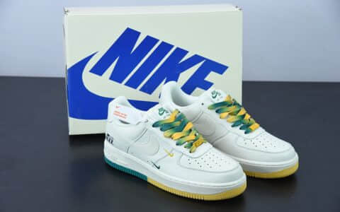 耐克 Nike Air Force 1 Low ’07“米黄绿”犹他爵士队城市限定空军一号低帮休闲板鞋纯原版本 货号：ZJ6695-303