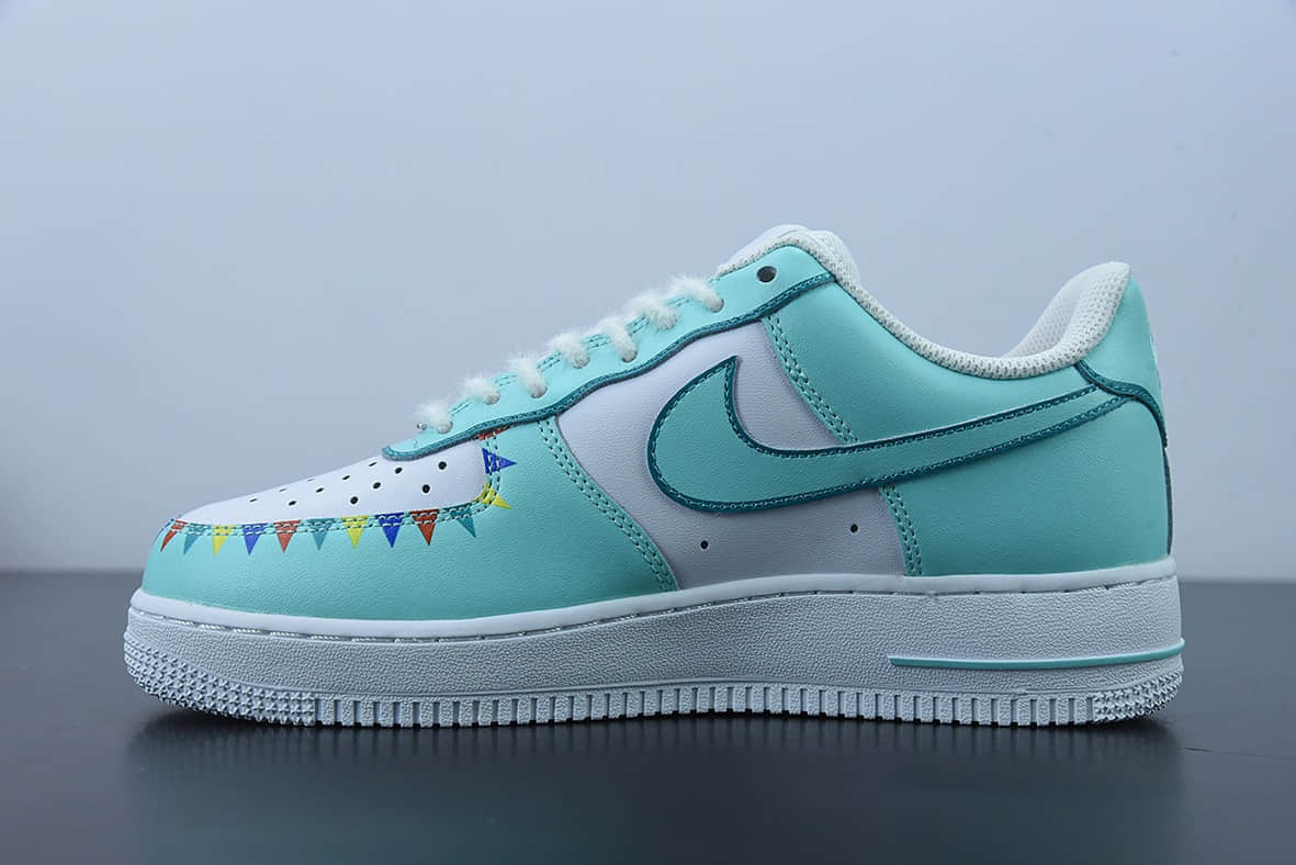 耐克Nike Air Force 1 AF1 空军一号白绿马戏团低帮休闲板鞋纯原版本 货号：CW2288-111