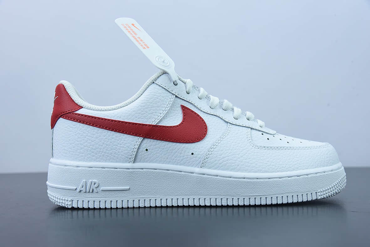 耐克Nike Air Force 1 '07 Low 经典白红空军一号低帮休闲板鞋纯原版本 货号：DN1430-102