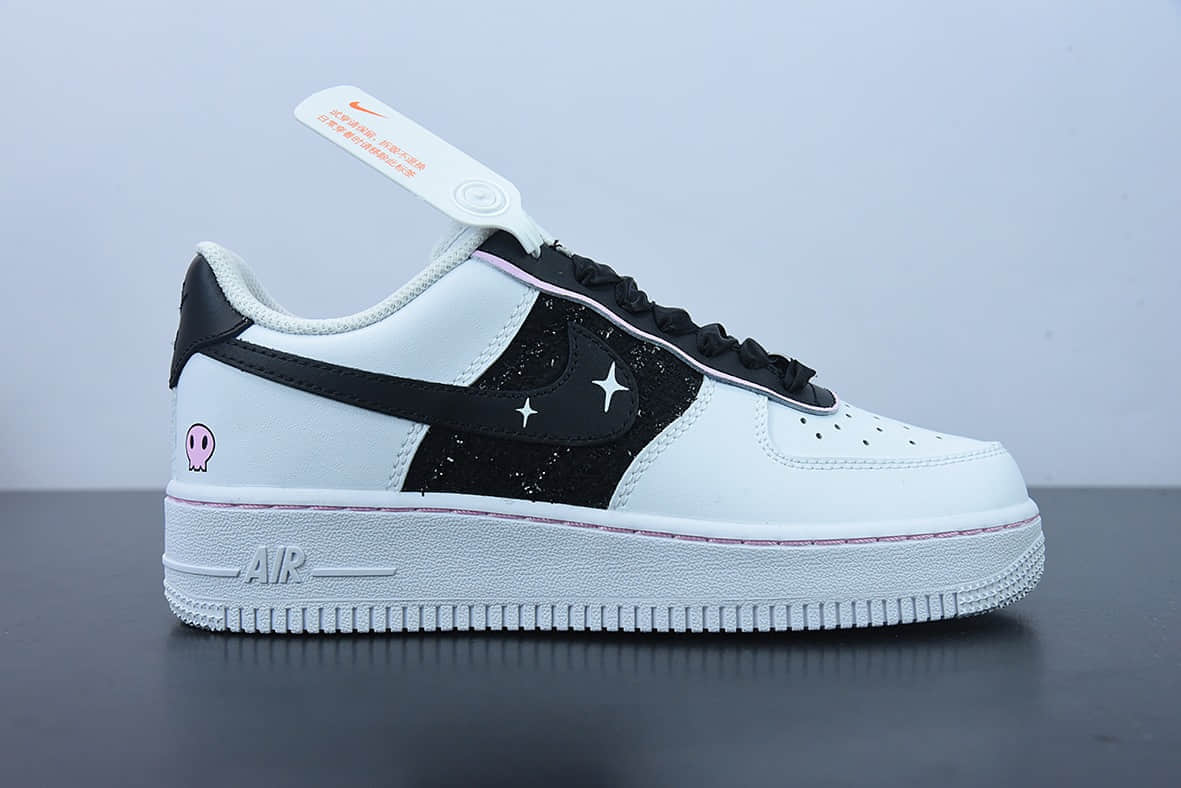 耐克Nike Air Force 1 AF1 空军一号白黑丝绸鞋带低帮休闲文化板鞋纯原版本 货号:DD8959-100