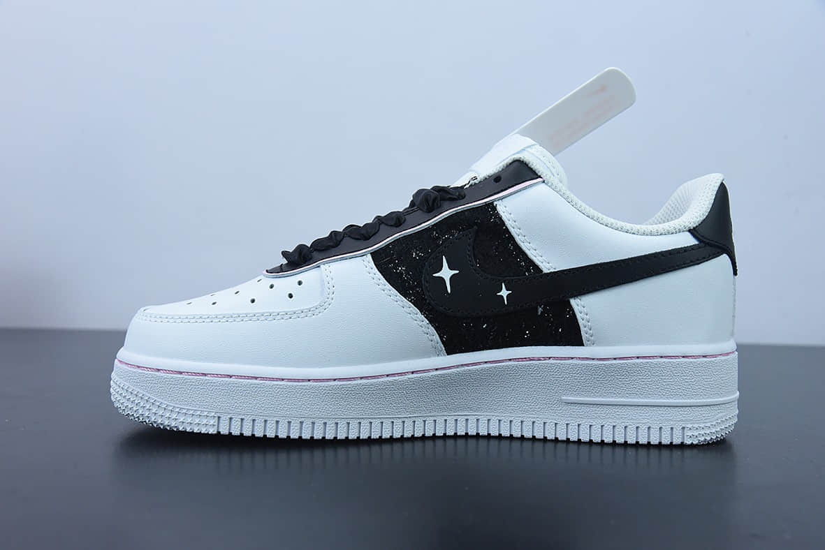耐克Nike Air Force 1 AF1 空军一号白黑丝绸鞋带低帮休闲文化板鞋纯原版本 货号:DD8959-100