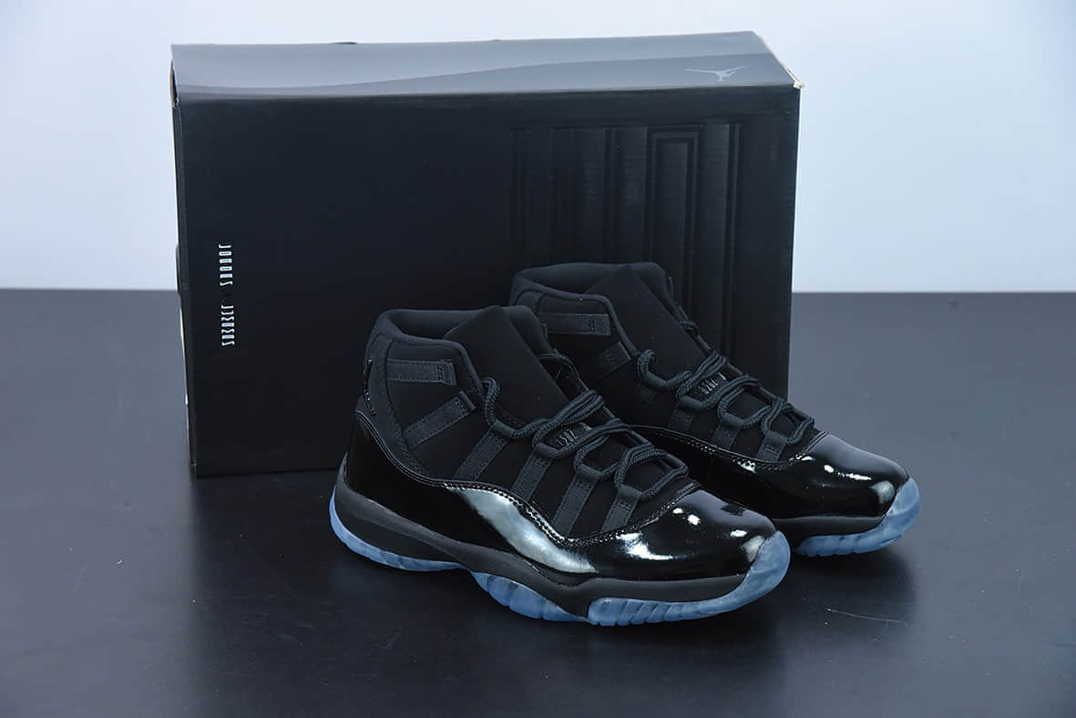 乔丹Air Jordan 11“Cap and Gown”AJ11 乔11黑伽马黑武士麂皮真标真碳高帮实战篮球鞋纯原版本 货号:378037-005